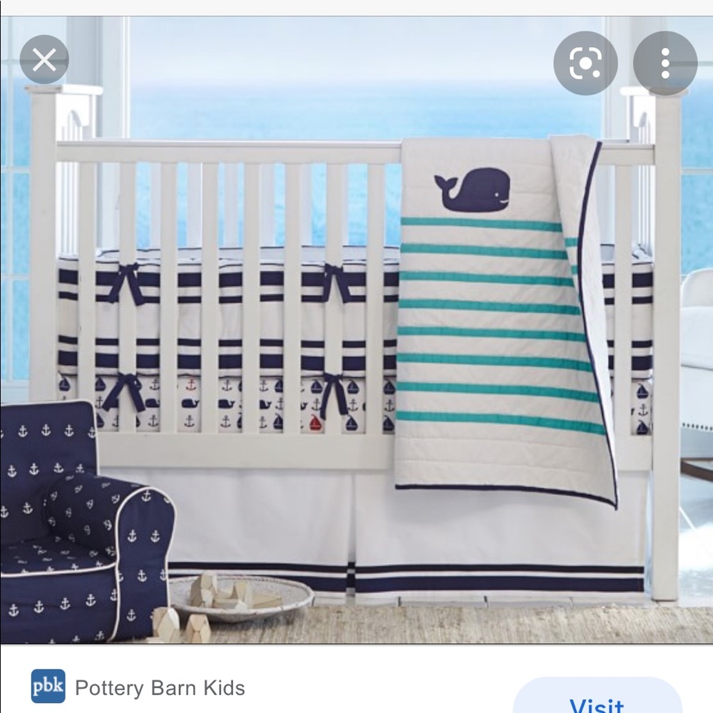 Pottery Barn Kids Crib/Toddler Bedding- Hampton